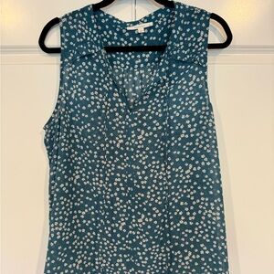 Floral Sleeveless Top - Teal